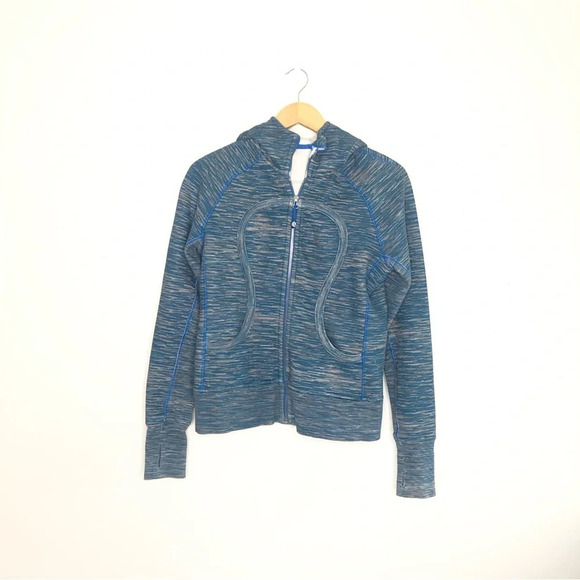 Lululemon Athletica Scuba Hoodie We Are From Space Polar Cream Blue size 8 - Picture 3 of 8